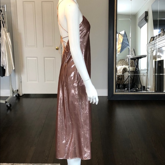 NWT Michele Mason Bias Midi Dress in “Mauve” - Picture 5 of 8